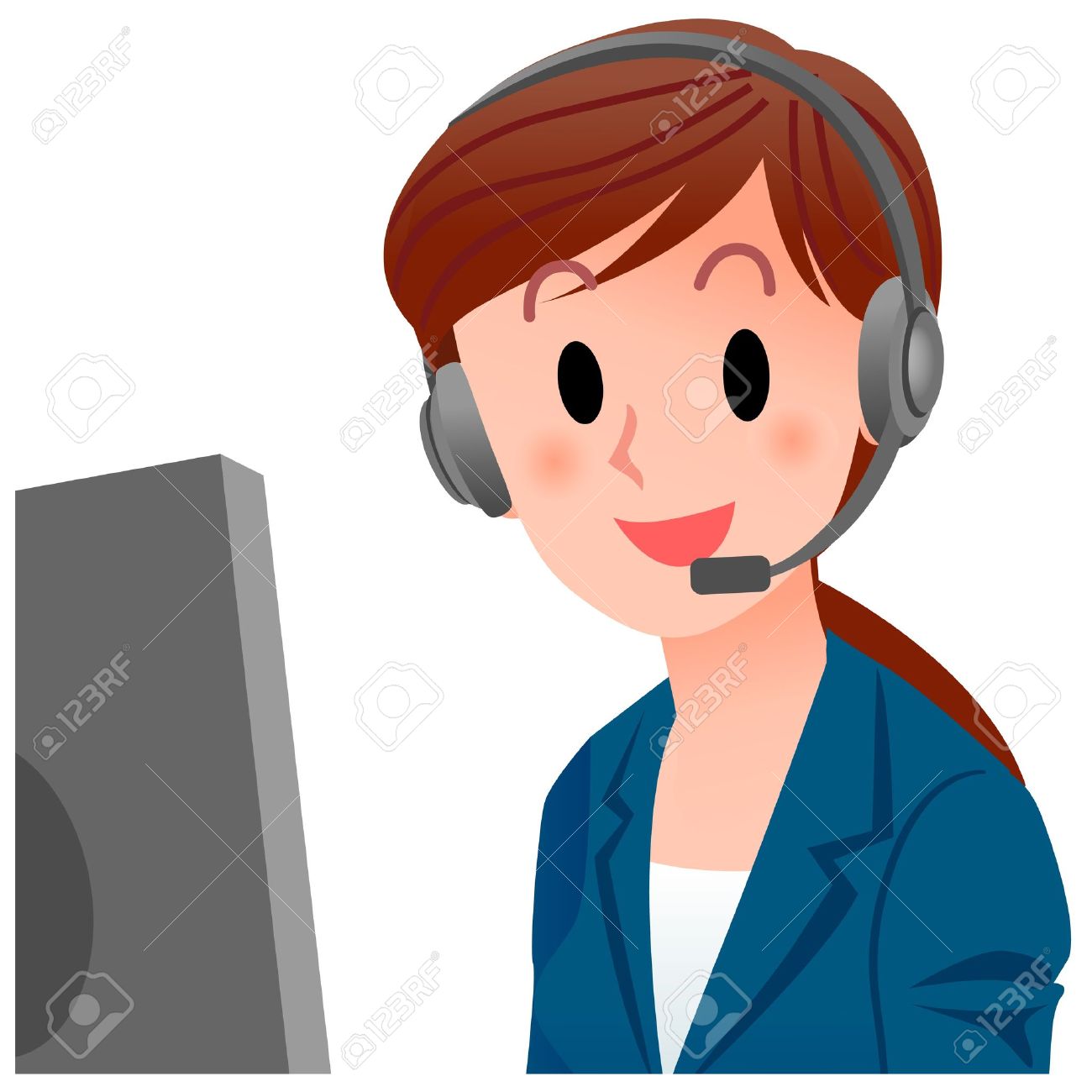 1300x1300 Customer Service Agent Clipart