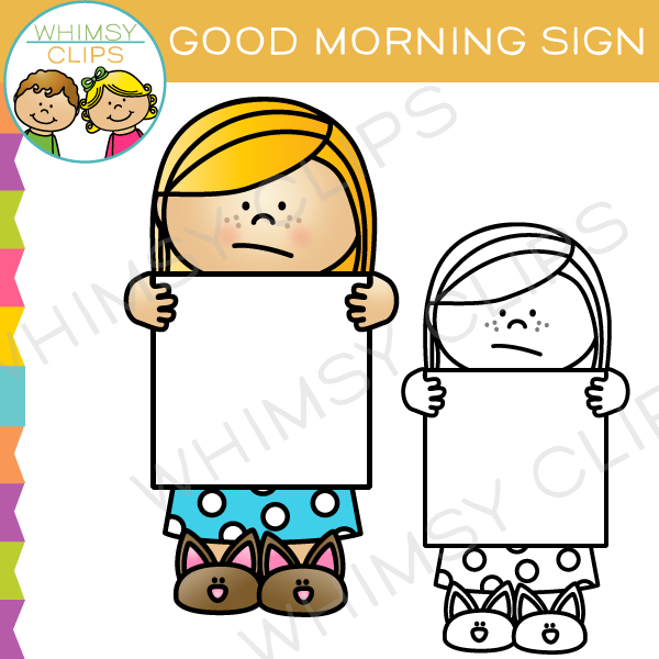600x600 Good Morning Sign Clip Art , Images Amp Illustrations Whimsy Clips