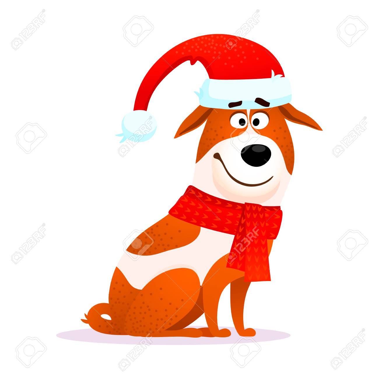 1300x1300 Funny Cartoon Dog. Flat Character. Puppy Of Jack Russell Terrier