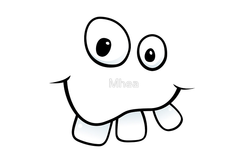 800x534 Funny, Goofy Face With Big Teeth And Googly Eyes Canvas Prints By