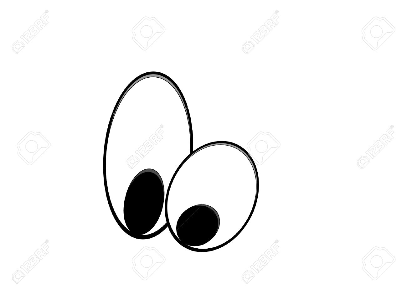 1300x974 Goofy Cartoon Eyes Royalty Free Cliparts, Vectors, And Stock