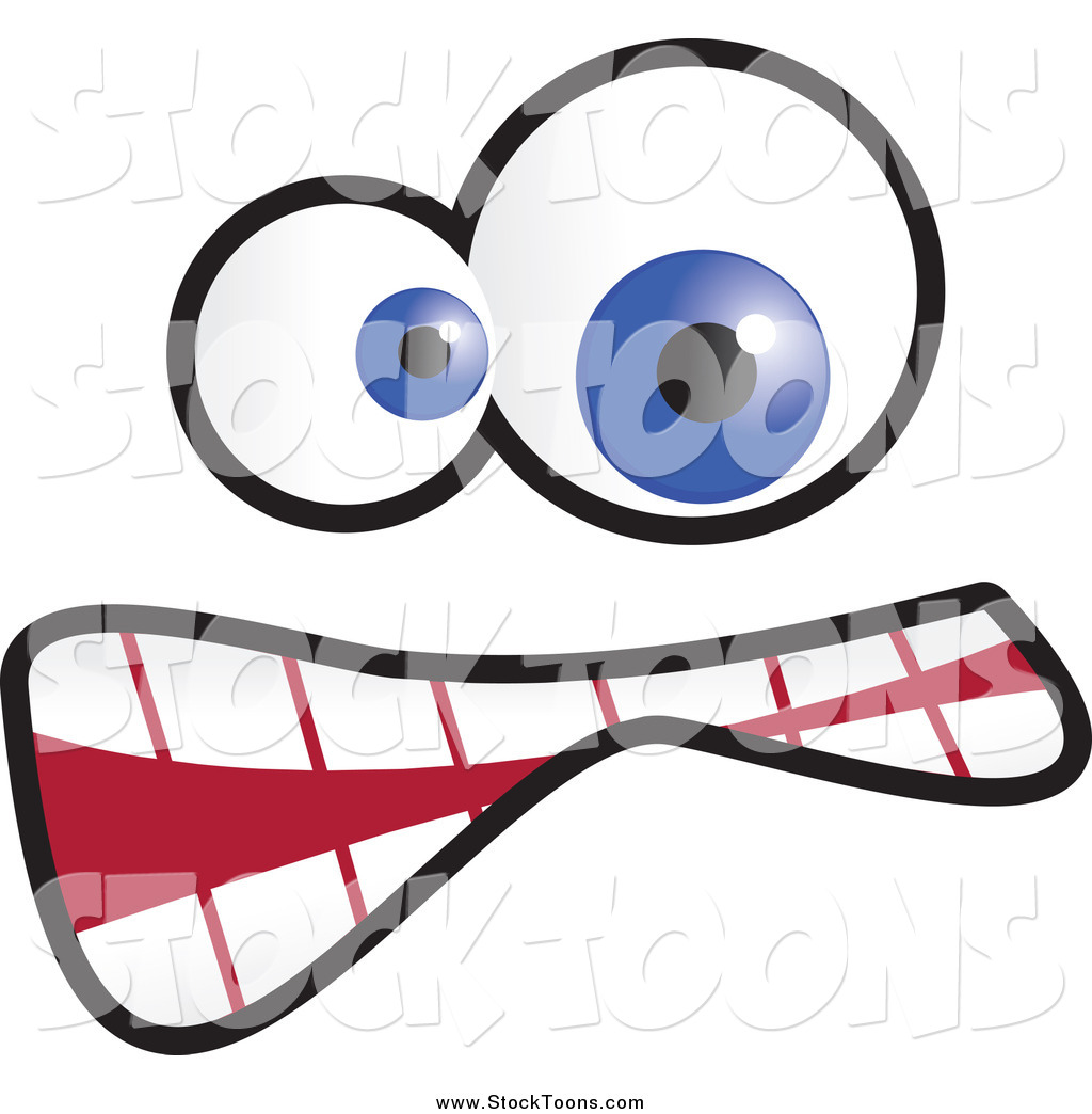 1024x1044 Stock Cartoon Of A Goofy Face With Blue Eyes By Prawny