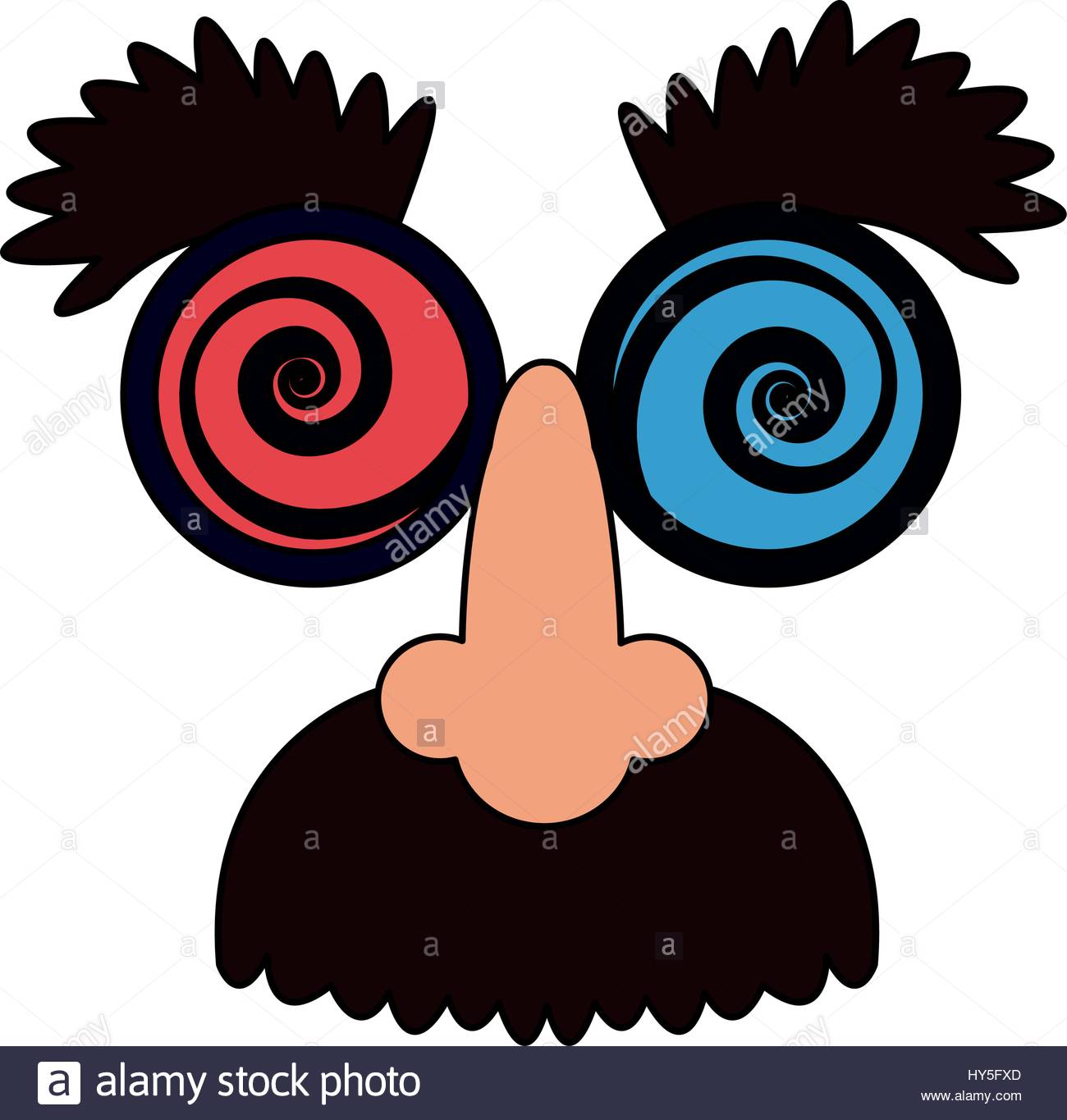 1300x1365 Crazy Googly Eyes With Nose And Mustache Toy Costume Icon Image