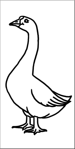 304x604 Clip Art Goose Bampw I Abcteach