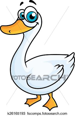 304x470 Clipart Of Cartoon Goose With Big Eyes K26165193
