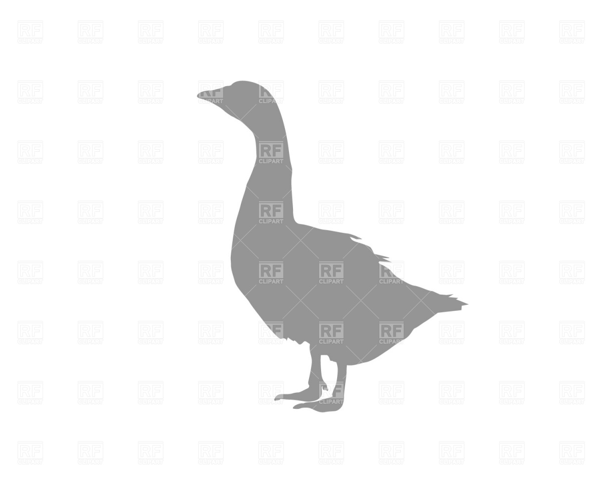 1200x960 Poultry, Goose Silhouette Free Vector Clip Art Image