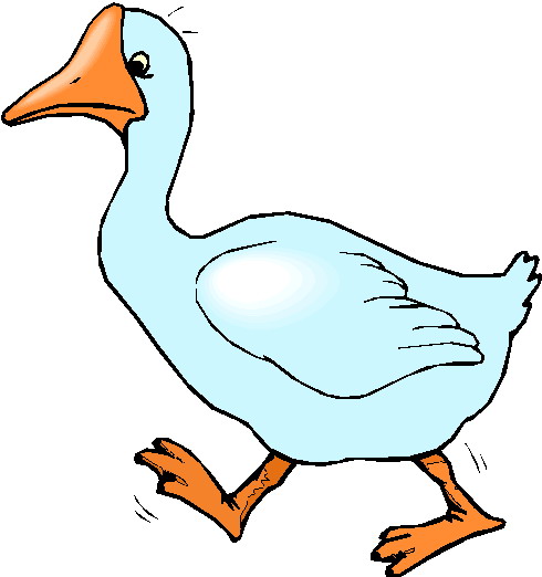 490x522 Cyan Goose Clipart