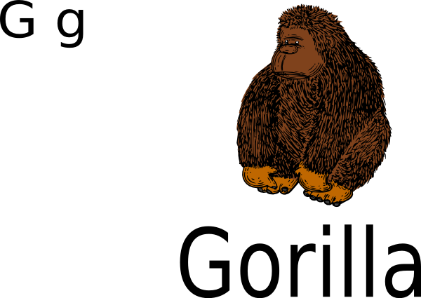 600x425 Gorilla Clip Art