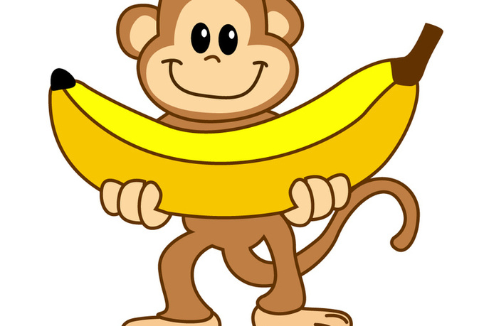 680x459 Gorilla With Banana Clipart