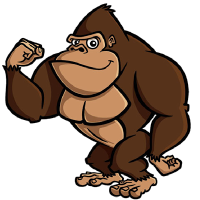 400x400 Brown Clipart Gorilla