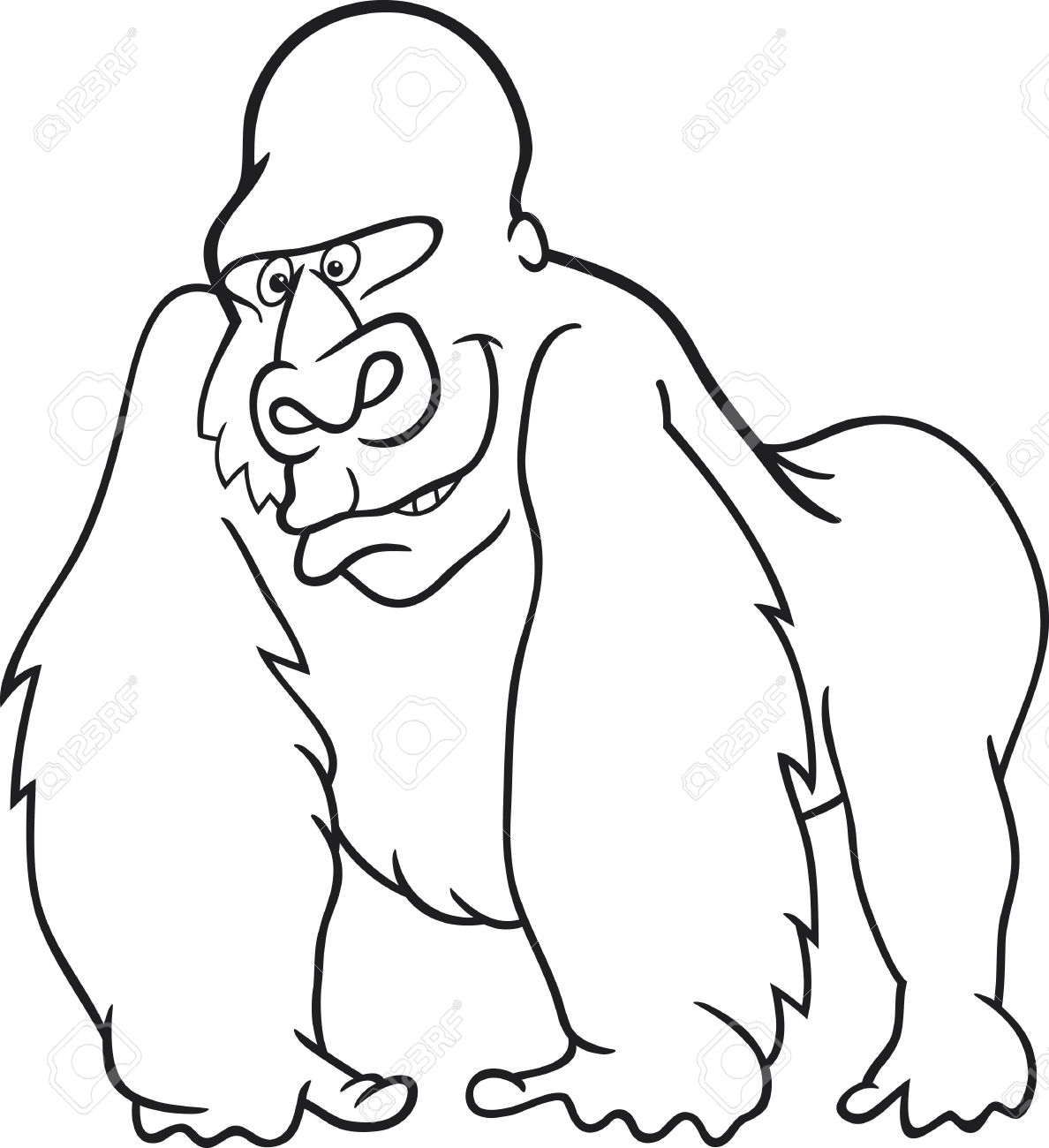 Gorilla Clipart Black And White | Free Download On ClipArtMag