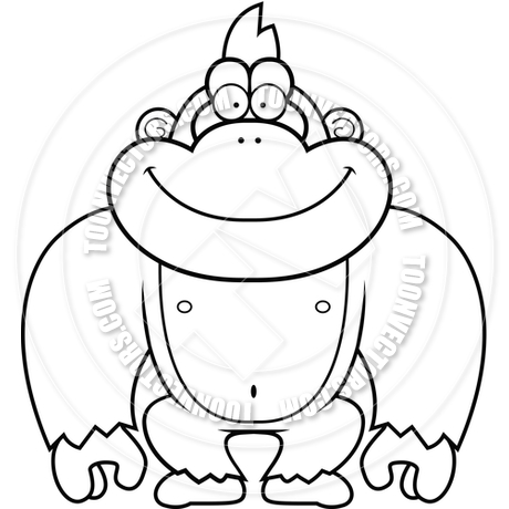 460x460 Gorilla Sitting Clip Art