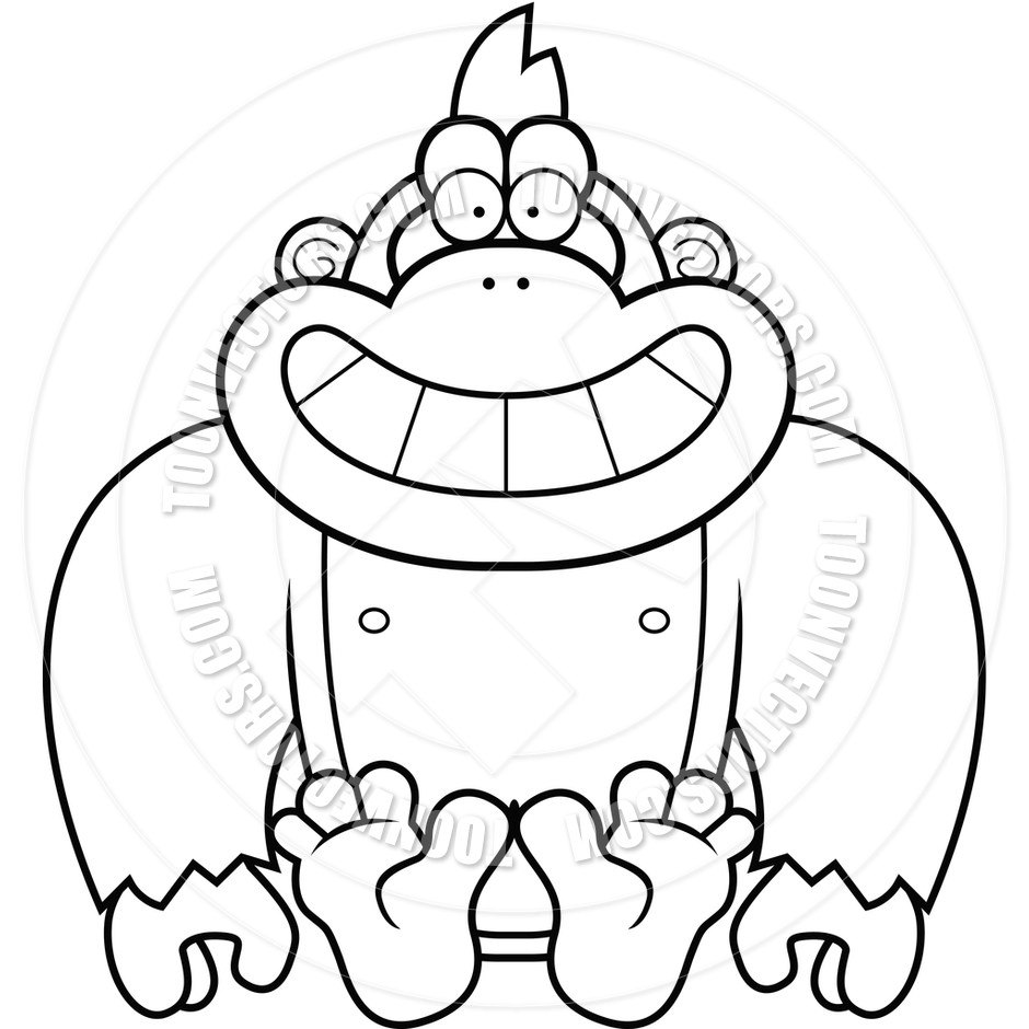 940x940 Gorilla With Banana Clipart