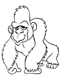 Gorilla Clipart Black And White | Free download on ClipArtMag