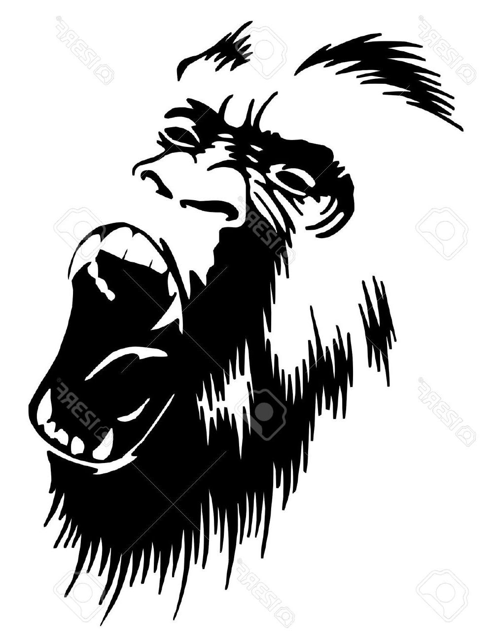 1004x1300 Unique Gorilla Roar Vector Image Free Vector Art, Images