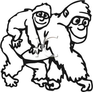 300x295 Gorilla Clipart