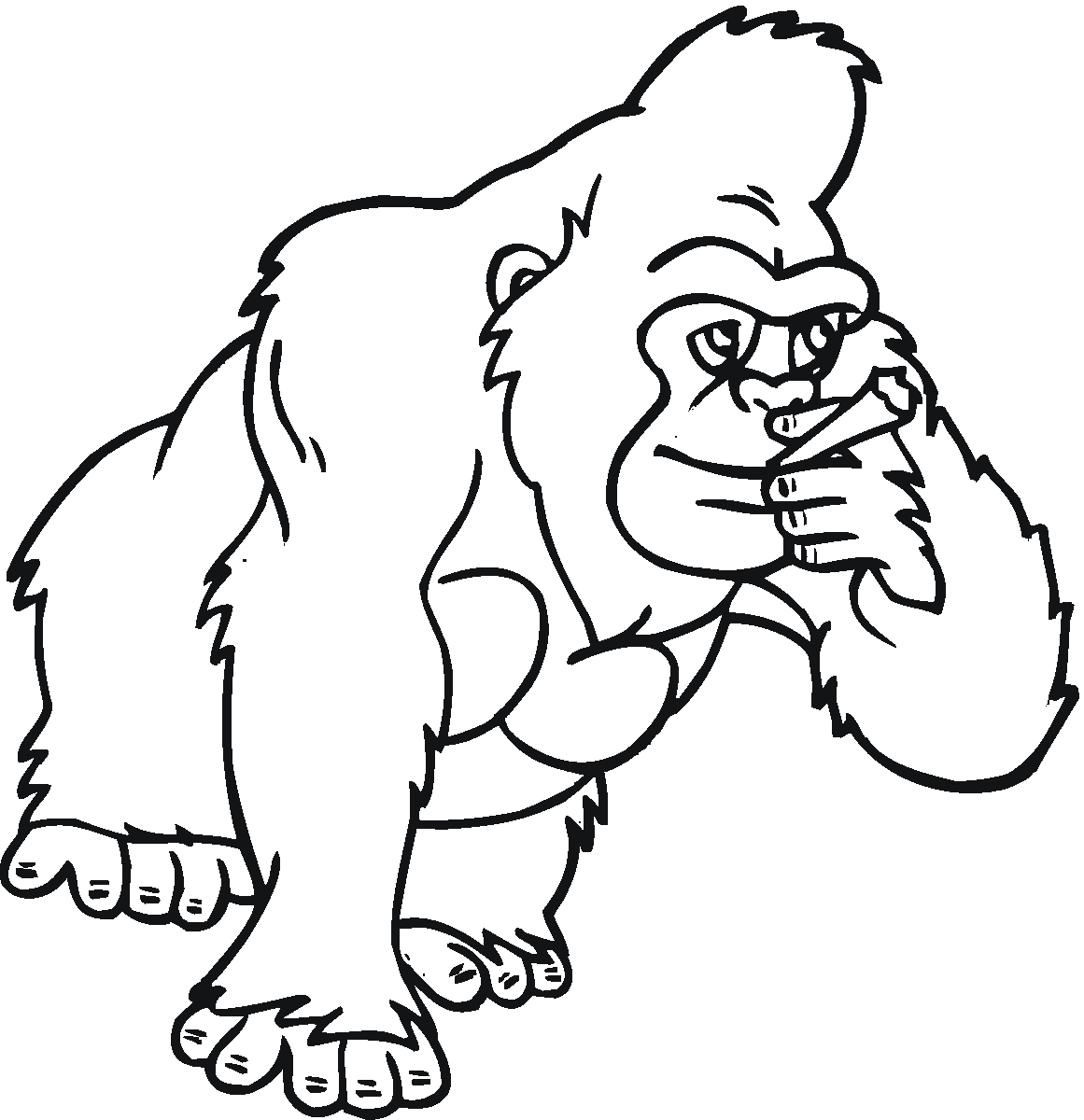 1161x1200 Best Gorilla Clipart Black And White