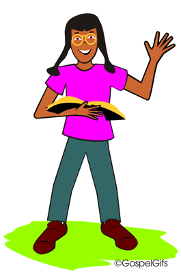 265x400 Sharing The Gospel Clipart