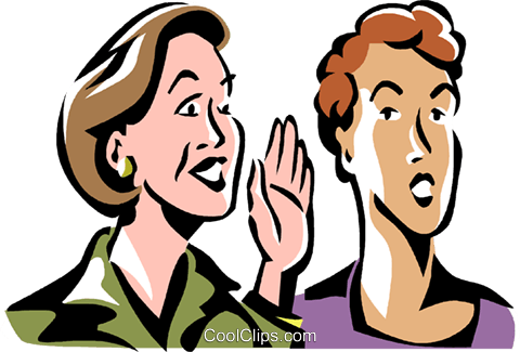 480x325 Women Whispering Royalty Free Vector Clip Art Illustration