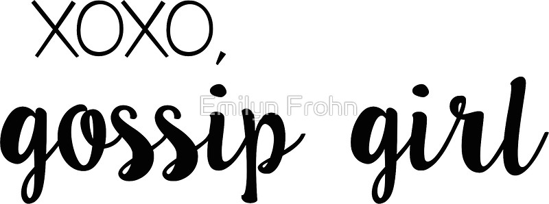 800x298 Xoxo, Gossip Girl Stickers By Emilyn Frohn Redbubble