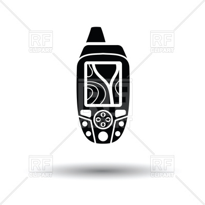 400x400 Portable Gps Device Icon Royalty Free Vector Clip Art Image