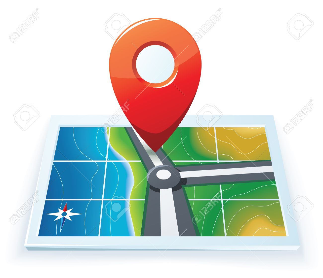 1300x1120 Modern Gps Map Icon Royalty Free Cliparts, Vectors, And Stock