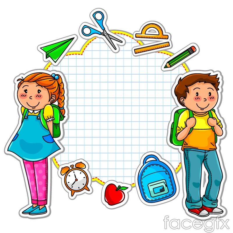 800x800 Cartoon School Stickers Vector Drawings Cartoon