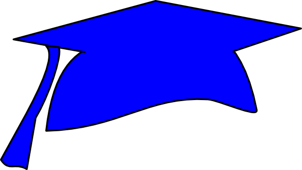 600x338 Blue Graduation Cap Clip Art