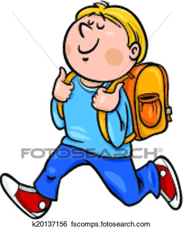 376x470 Clip Art Of Boy Grade Student Cartoon Illustration K20137156