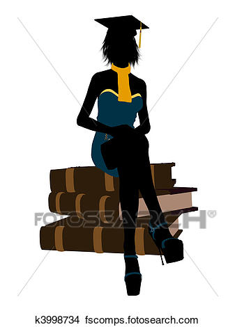 337x470 Drawings Of Female Graduate Illustration Silhouette K3998734