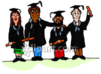 350x258 Diverse Group Of Adults Graduating From School Clip Art