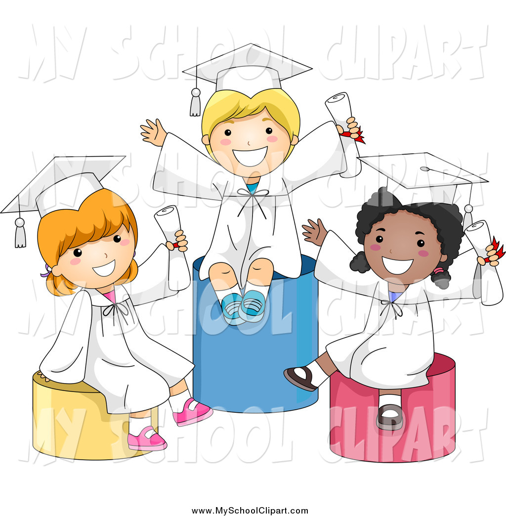 1024x1044 Clip Art Of Happy Graduate Children Sitting On Pillars By Bnp