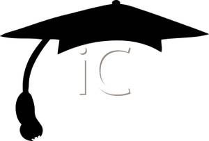 300x203 Black Graduation Cap Clipart