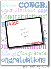 175x234 Printable Graduation Picture Frames, Graduation Photo Templates