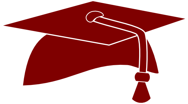 600x332 Maroon Grad Cap Clip Art