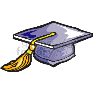 300x300 Royalty Free A Blue Graduation Cap With A Gold Tassel 139476