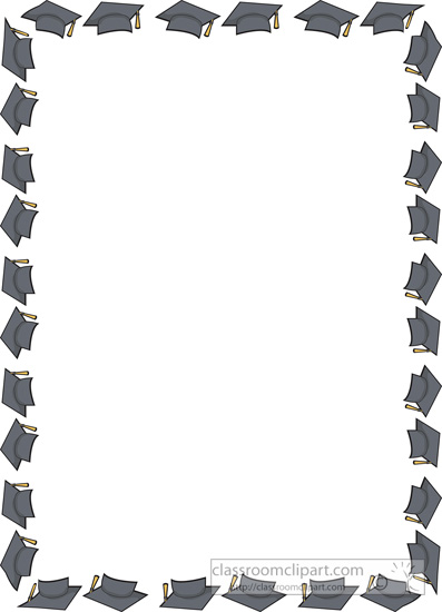 397x550 Graduation Cap Border Clipart