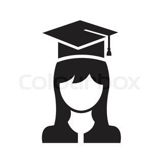 320x320 Square Academic Cap. Black Vector Icon. Stock Vector Colourbox