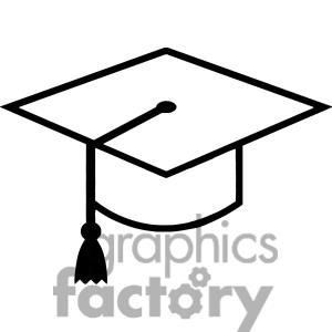 300x300 Graduation Cap Outline