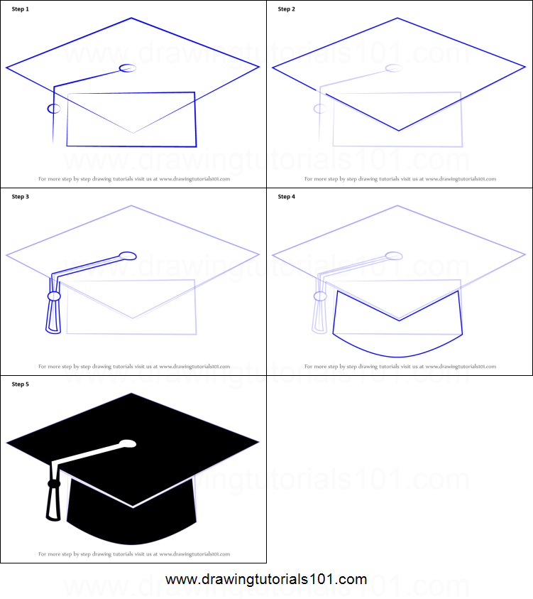751x843 How To Draw A Graduation Cap Printable Step By Step Drawing Sheet
