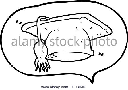 450x318 Freehand Drawn Cartoon Graduation Cap On Question Mark Stock