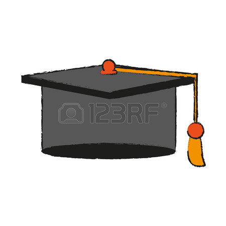 450x450 Graduation Diploma Achievement Draw Vector Illustration Design