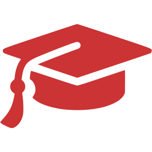 512x512 Persian Red Graduation Cap Icon