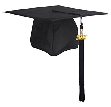 385x374 Graduationmall Unisex Adult Matte Graduation Cap With Tassel 2017