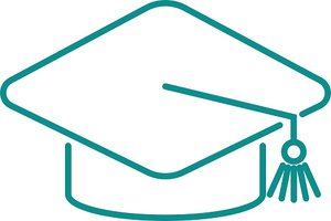 300x200 Graduation Cap Diploma Web Outline Hat Icon Vector Illustration