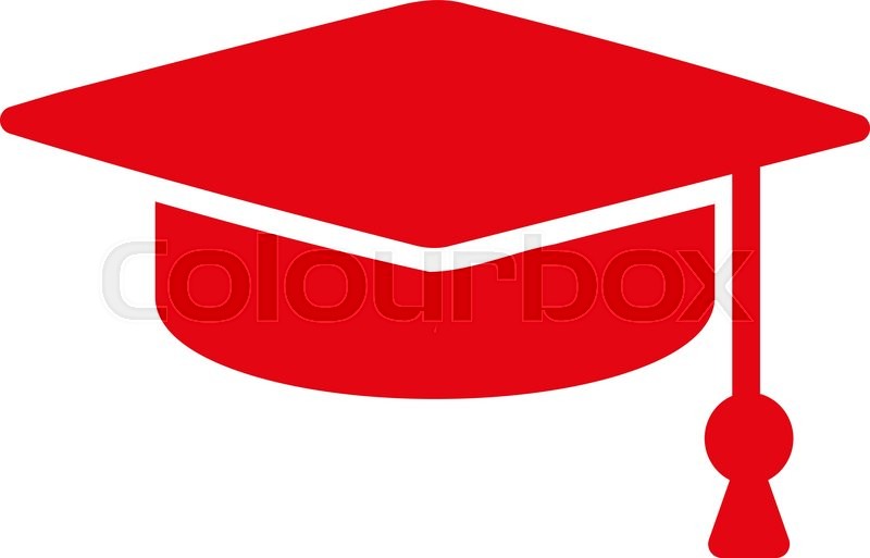 800x513 Graduation Cap Vector Icon. Style Is Flat Symbol, Green Color