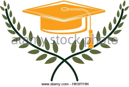 450x303 Crown Leaves With Graduation Cap And Certificate Vector