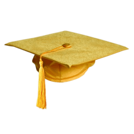 450x450 Gold Colour Graduation Hat Transparent Png