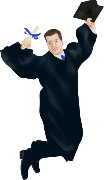 340x586 Happy Graduate Clip Art