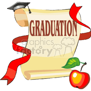 300x300 Royalty Free A Graduation Scroll With A Black Cap And Tassel